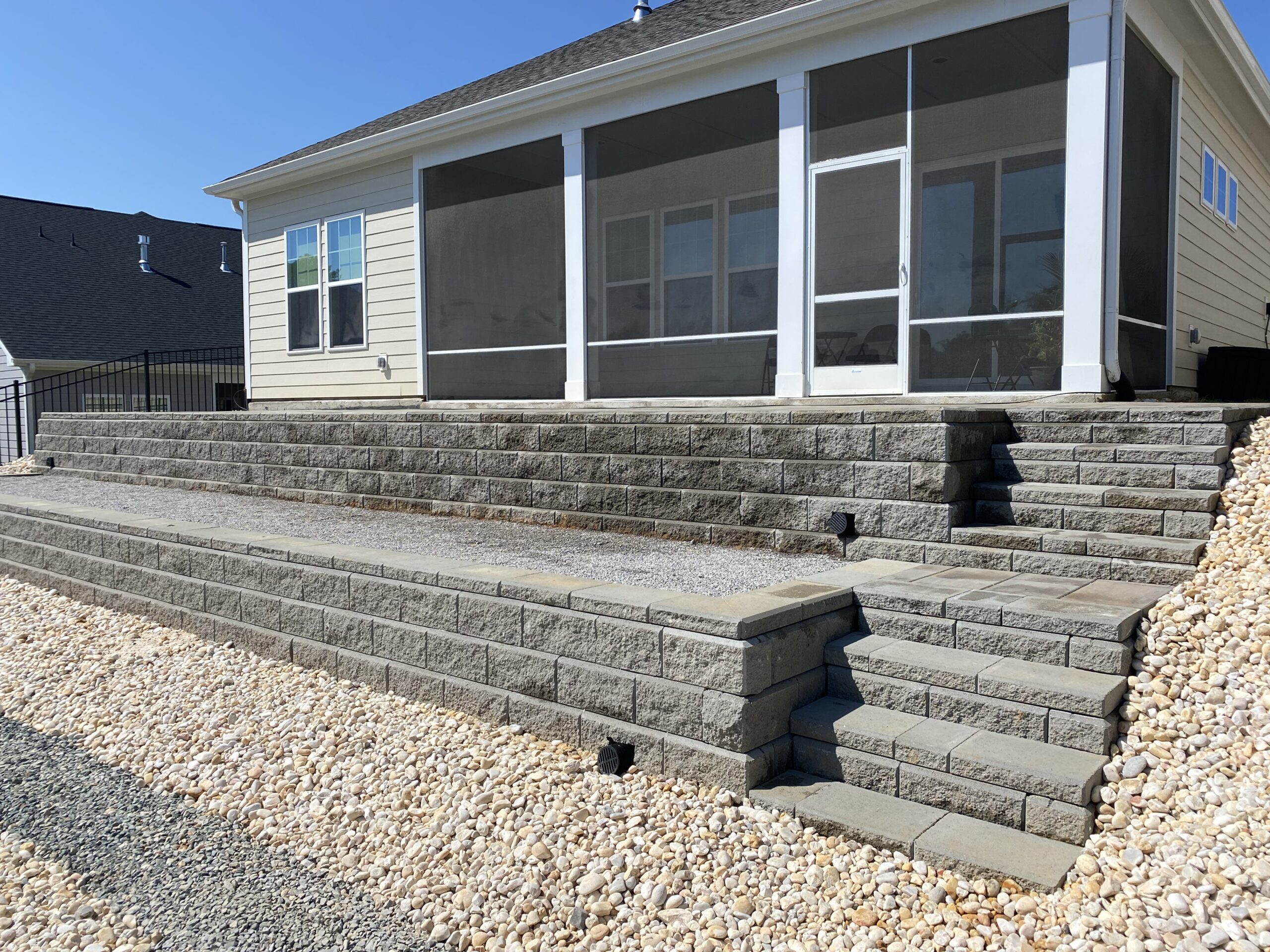 outdoor retaining wall